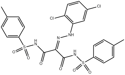 2-(2-(2,5-DICHLOROPHENYL)HYDRAZONO)-N1,N3-BIS(P-TOLYLSULFONYL)MALONAMIDE Struktur