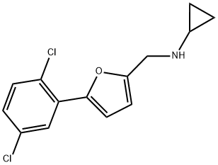 N-((5-(2,5-DICHLOROPHENYL)-2-FURYL)METHYL)CYCLOPROPANAMINE Struktur