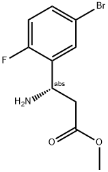 METHYL (3S)-3-AMINO-3-(5-BROMO-2-FLUOROPHENYL)PROPANOATE Struktur