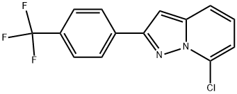 7-CHLORO-2-(4-(TRIFLUOROMETHYL)PHENYL)PYRAZOLO[1,5-A]PYRIDINE Struktur