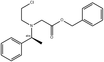 BENZYL (S)-[(2-CHLOROETHYL)-(1-PHENYLETHYL)-AMINO]-ACETATE Struktur