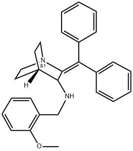 2-(DIPHENYLMETHYLENE)-3-(2-METHOXYPHENYLMETHYLAMINO)-QUINUCLIDINE Struktur