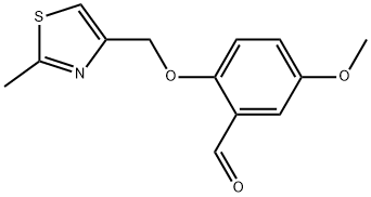 5-METHOXY-2-[(2-METHYL-1,3-THIAZOL-4-YL)METHOXY]BENZALDEHYDE Struktur