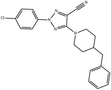 5-(4-BENZYLPIPERIDIN-1-YL)-2-(4-CHLOROPHENYL)-2H-1,2,3-TRIAZOLE-4-CARBONITRILE Struktur