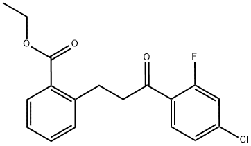 3-(2-CARBOETHOXYPHENYL)-4'-CHLORO-2'-FLUOROPROPIOPHENONE Struktur