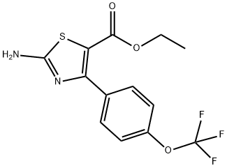 ETHYL 2-AMINO-4-(4-TRIFLUOROMETHOXY)PHENYL THIAZOLE-5-CARBOXYLATE Struktur