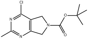 TERT-BUTYL 4-CHLORO-2-METHYL-5H-PYRROLO[3,4-D]PYRIMIDINE-6(7H)-CARBOXYLATE Struktur