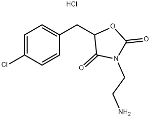 3-(2-AMINO-ETHYL)-5-(4-CHLORO-BENZYL)-OXAZOLIDINE-2,4-DIONE HYDROCHLORIDE Struktur