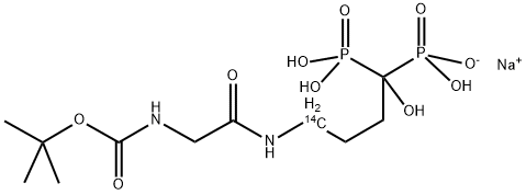 N-T-BOC-GLYCYLALENDRONIC ACID, SODIUM SALT, [ALENDRONATE-4-14C]- Struktur