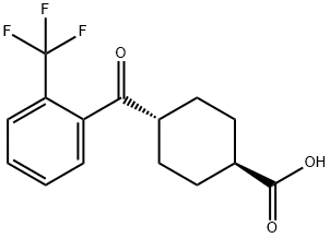 TRANS-4-(2-TRIFLUOROMETHYLBENZOYL)CYCLOHEXANE-1-CARBOXYLIC ACID Struktur