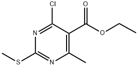 4-CHLORO-6-METHYL-2-METHYLSULFANYL-PYRIMIDINE-5-CARBOXYLIC ACID ETHYL ESTER Struktur