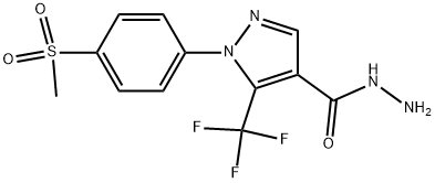 5-(TRIFLUOROMETHYL)-1-(4-(METHYLSULFONYL)PHENYL)-1H-PYRAZOLE-4-CARBOHYDRAZIDE Struktur