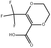 5,6-DIHYDRO-2-TRIFLUOROMETHYL-1,4-DIOXIN-3-CARBOXYLIC ACID Struktur