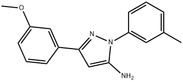 3-(3-METHOXYPHENYL)-1-(3-METHYLPHENYL)-1H-PYRAZOL-5-AMINE Struktur