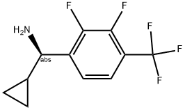 (1R)[2,3-DIFLUORO-4-(TRIFLUOROMETHYL)PHENYL]CYCLOPROPYLMETHYLAMINE Struktur