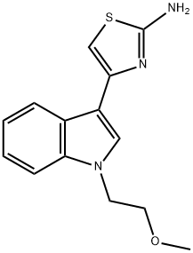 4-[1-(2-METHOXY-ETHYL)-1H-INDOL-3-YL]-THIAZOL-2-YLAMINE Struktur