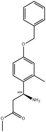 METHYL (3S)-3-AMINO-3-[2-METHYL-4-(PHENYLMETHOXY)PHENYL]PROPANOATE Struktur