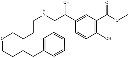 METHYL 5-[2-(4-PHENYLBUTOXYBUTYLAMINO)-1-HYDROXYETHYL]SALICYLATE Struktur