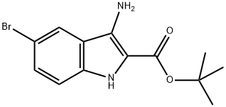 3-AMINO-5-BROMO-1H-INDOLE-2-CARBOXYLIC ACID TERT-BUTYL ESTER Struktur