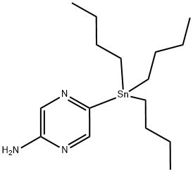 2-AMINO-5-TRIBUTYLSTANNYLPYRAZINE Struktur