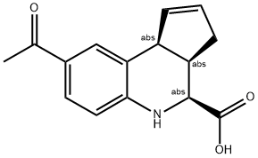 (3AR,4S,9BS)-8-ACETYL-3A,4,5,9B-TETRAHYDRO-3H-CYCLOPENTA[C]QUINOLINE-4-CARBOXYLIC ACID Struktur