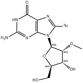 2'-(O-METHYL)-GUANOSINE, [8-3H(N)]- Struktur