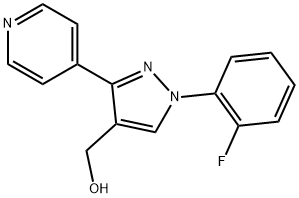 (1-(2-FLUOROPHENYL)-3-(PYRIDIN-4-YL)-1H-PYRAZOL-4-YL)METHANOL Struktur