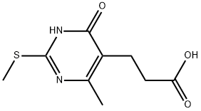 3-[4-METHYL-2-(METHYLTHIO)-6-OXO-1,6-DIHYDROPYRIMIDIN-5-YL]PROPANOIC ACID Struktur