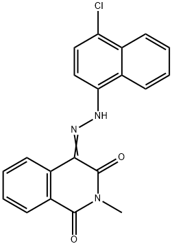 2-METHYL-1,3,4(2H)-ISOQUINOLINETRIONE 4-[N-(4-CHLORO-1-NAPHTHYL)HYDRAZONE] Struktur