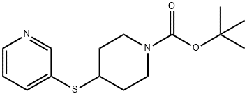 4-(PYRIDIN-3-YLSULFANYL)-PIPERIDINE-1-CARBOXYLIC ACID TERT-BUTYL ESTER Struktur