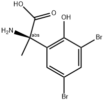 (2R)-2-AMINO-2-(3,5-DIBROMO-2-HYDROXYPHENYL)PROPANOIC ACID Struktur