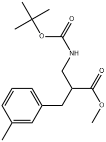 2-(TERT-BUTOXYCARBONYLAMINO-METHYL)-3-M-TOLYL-PROPIONIC ACID METHYL ESTER Struktur