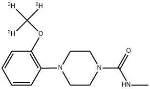 1-(METHYLAMINOCARBONYL)-4-(2-METHOXYPHENYL)-PIPERAZINE-D3 Struktur