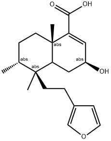 (3S,5S,6R,8AS)-5-(2-FURAN-3-YL-ETHYL)-3-HYDROXY-5,6,8A-TRIMETHYL-3,4,4A,5,6,7,8,8A-OCTAHYDRO-NAPHTHALENE-1-CARBOXYLIC ACID Struktur