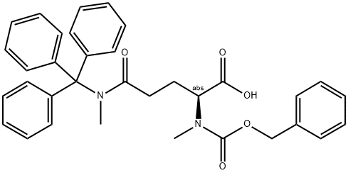 N-ALPHA-CARBOBENZOXY-N-ALPHA-METHYL-N-GAMMA-METHYL-N-GAMMA-TRITYL-L-GLUTAMINE Struktur