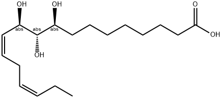 9(S),10(S),11(R)-TRIHYDROXY-12(Z),15(Z)-OCTADECADIENOIC ACID Struktur