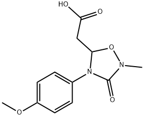 2-[4-(4-METHOXYPHENYL)-2-METHYL-3-OXO-1,2,4-OXADIAZOLAN-5-YL]ACETIC ACID Struktur