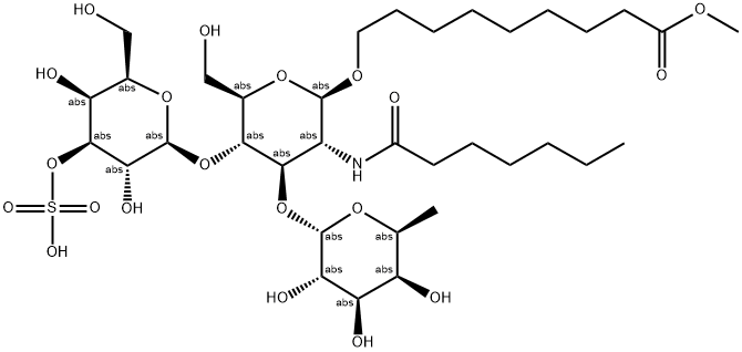 3'-SULFO-2-HEPTAMIDO-LEWIS X-1-OGR Struktur