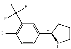 (2R)-2-[4-CHLORO-3-(TRIFLUOROMETHYL)PHENYL]PYRROLIDINE Struktur