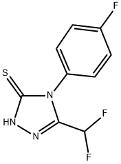 3-DIFLUOROMETHYL-4-(4-FLUOROPHENYL)-4,5-DIHYDRO-1,2,4-TRIAZOLE-5(1H)-THIONE Struktur