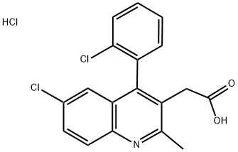 [6-CHLORO-4-(2-CHLOROPHENYL)-2-METHYLQUINOLIN-3-YL]ACETIC ACID HYDROCHLORIDE Struktur