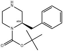 (R)-2-BENZYL-PIPERAZINE-1-CARBOXYLIC ACID TERT-BUTYL ESTER Struktur