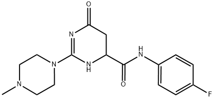 N-(4-FLUOROPHENYL)-2-(4-METHYLPIPERAZIN-1-YL)-6-OXO-3,4,5,6-TETRAHYDROPYRIMIDINE-4-CARBOXAMIDE Struktur