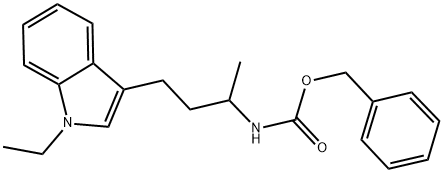 BENZYL 3-(1-ETHYL-1H-INDOL-3-YL)-1-METHYLPROPYLCARBAMATE Struktur