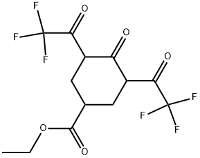 4-CARBETHOXY-2,6-BIS(TRIFLUOROACETYL)CYCLOHEXANONE Struktur