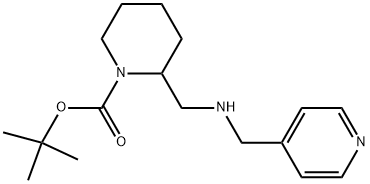 1-BOC-2-([(PYRIDIN-4-YLMETHYL)-AMINO]-METHYL)-PIPERIDINE Struktur