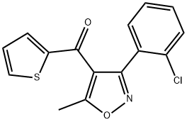 4-(2-THIENOYL)-3-(2-CHLOROPHENYL)-5-METHYLISOXAZOLE Struktur