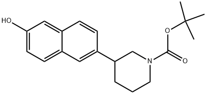 1-BOC-3-(6-HYDROXY-NAPHTHALEN-2-YL)-PIPERIDINE Struktur