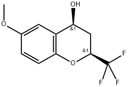 CIS-6-METHOXY-2-(TRIFLUOROMETHYL)CHROMANE-4-OL Struktur