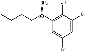 2-((1S)-1-AMINOPENTYL)-4,6-DIBROMOPHENOL Struktur